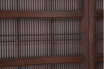 古民具・骨董　極上!裏障子付き万本格子戸　4枚セット(建具)
