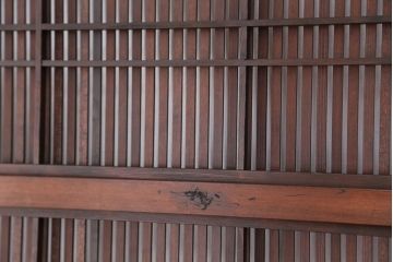 古民具・骨董　極上!裏障子付き万本格子戸　4枚セット(建具)