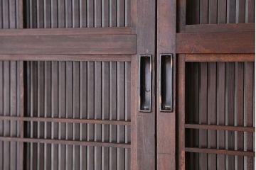 古民具・骨董　極上!裏障子付き万本格子戸　4枚セット(建具)