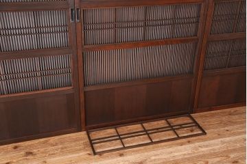 古民具・骨董　極上!裏障子付き万本格子戸　4枚セット(建具)