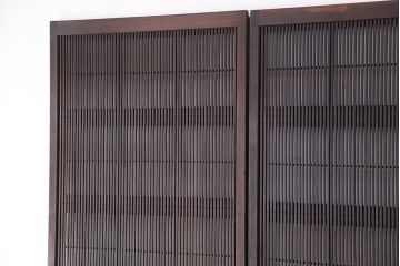 古民具・骨董　4枚九尺幅　極上・上手物　裏障子付き万本格子戸　4枚セット