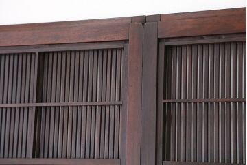古民具・骨董　4枚九尺幅　極上・上手物　裏障子付き万本格子戸　4枚セット