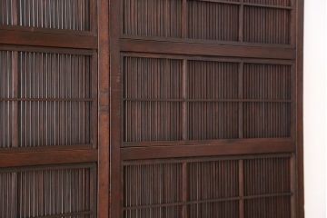 古民具・骨董　4枚九尺幅　極上・上手物　裏障子付き万本格子戸　4枚セット