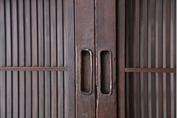 古民具・骨董　4枚九尺幅　極上・上手物　裏障子付き万本格子戸　4枚セット