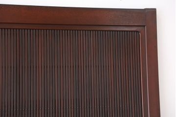 古民具・骨董　最高級!縦桟94本　素晴らしい作りの極上万本格子戸4枚セット(裏障子付き)