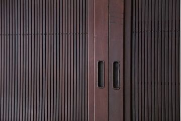 古民具・骨董　最高級!縦桟94本　素晴らしい作りの極上万本格子戸4枚セット(裏障子付き)