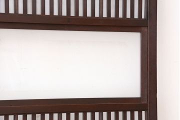 古民具・骨董　腰板欅材の裏障子付き格子戸　4枚セット