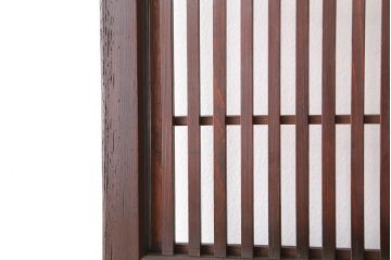 希少　色ガラス入り格子戸1枚(裏障子付き)