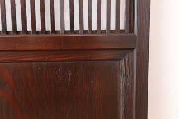希少　色ガラス入り格子戸1枚(裏障子付き)