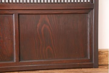 希少　色ガラス入り格子戸1枚(裏障子付き)