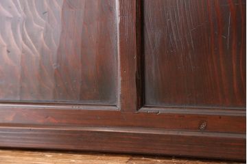 希少　色ガラス入り格子戸1枚(裏障子付き)