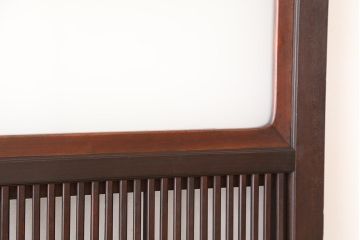 古民具・骨董　腰板欅材の上質な格子戸3枚セット(裏障子付き)