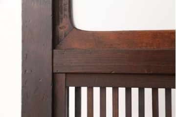 古民具・骨董　腰板欅材の上質な格子戸3枚セット(裏障子付き)
