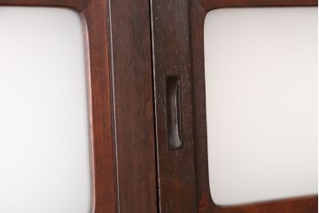 古民具・骨董　腰板欅材の上質な格子戸3枚セット(裏障子付き)