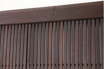 アンティーク　上手物シックで繊細な裏障子付き万本格子戸4枚セット(引き戸)