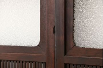 アンティーク　上手物シックで繊細な裏障子付き万本格子戸4枚セット(引き戸)