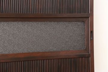 アンティーク　上手物シックで繊細な裏障子付き万本格子戸4枚セット(引き戸)