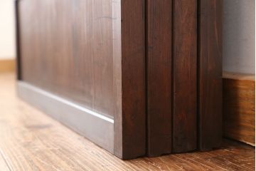 アンティーク　上手物シックで繊細な裏障子付き万本格子戸4枚セット(引き戸)