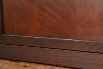 アンティーク　美品腰板欅材・上質な裏障子付き格子戸4枚セット(建具)