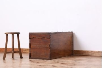古民具・骨董　古い米びつ(収納箱)