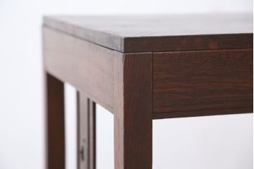 アンティーク家具　アンティーク　古いタモ材のシンプルで上品な平机(テーブル)