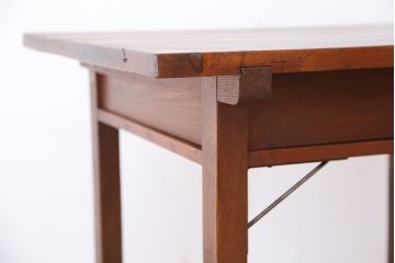 アンティーク家具　アンティーク　古い木の使い込まれた平机(テーブル・作業台)