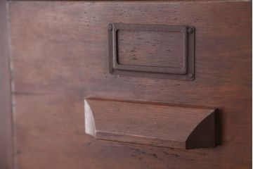 アンティーク家具　アンティーク　古い図書館の重厚脚付きカードケース(書類棚/チェスト/引き出し/ドロワー/図書館/図書室)