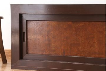 アンティーク家具　古民具・骨董 六尺 上手物!杢目の素晴らしい時代箪笥ローボード(食器棚、水屋箪笥、テレビ台、キャビネット、収納棚)