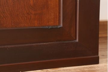 アンティーク家具　古民具・骨董 六尺 上手物!杢目の素晴らしい時代箪笥ローボード(食器棚、水屋箪笥、テレビ台、キャビネット、収納棚)