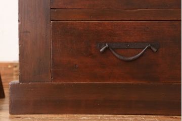 アンティーク家具　アンティーク 味わい深い六尺引き出し収納箪笥(水屋箪笥・サイドボード)