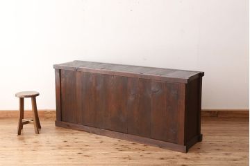 アンティーク家具　アンティーク 味わい深い六尺引き出し収納箪笥(水屋箪笥・サイドボード)