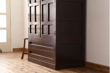中古　松本民芸家具　高山式　ワードローブ　定価約50万(洋服タンス/洋服箪笥)