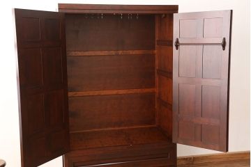 中古　松本民芸家具　高山式　ワードローブ　定価約50万(洋服タンス/洋服箪笥)