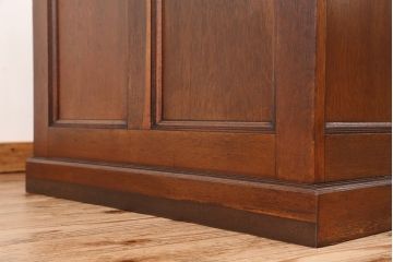 アンティーク家具　大正ロマン　最高級　総ナラ材　上質で大振りな片袖机(テーブル/デスク)