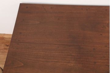 アンティーク家具　アンティーク　古い木のカウンター式片袖机(テーブル/作業台)