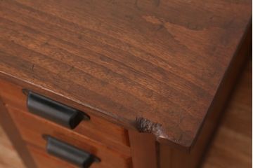 アンティーク家具　アンティーク　古い木のカウンター式片袖机(テーブル/作業台)