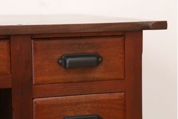 アンティーク家具　アンティーク　古い木のカウンター式片袖机(テーブル/作業台)