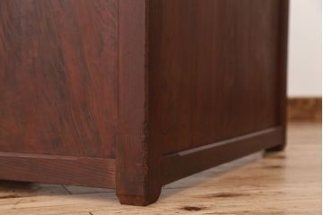 アンティーク家具　アンティーク　古い木のカウンター式片袖机(テーブル/作業台)