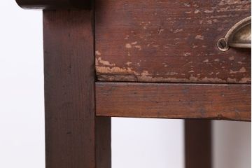 アンティーク家具　アンティーク　古い木の使い込まれた平机(テーブル・作業台)(2)