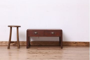 アンティーク家具　アンティーク　古い木の小さな座机(テーブル)