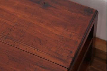 アンティーク家具　アンティーク　古い木の小さな座机(テーブル)