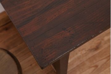アンティーク家具　アンティーク　古い木の使い込まれた平机(テーブル・作業台)(3)