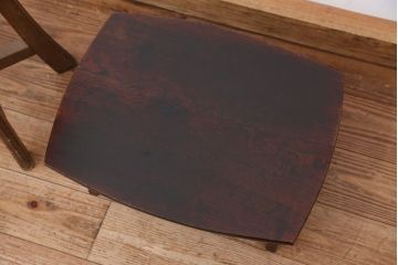 アンティーク家具　アンティーク　古い栓材の小さな角ちゃぶ台?