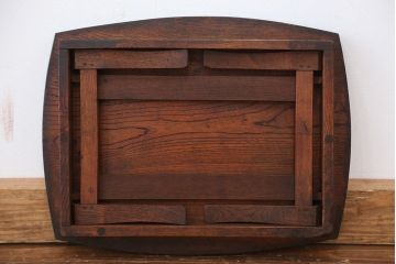 アンティーク家具　アンティーク　古い栓材の小さな角ちゃぶ台?