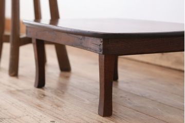 アンティーク家具　アンティーク　古い栓材の小さな角ちゃぶ台