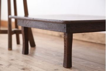 アンティーク家具　アンティーク　古い栓材の小さな角ちゃぶ台?