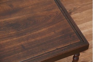 アンティーク家具　アンティーク　古い栓材の小さな角ちゃぶ台