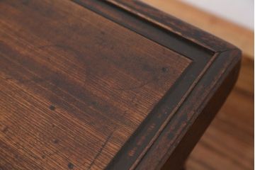 アンティーク家具　アンティーク　古い栓材の小さな角ちゃぶ台