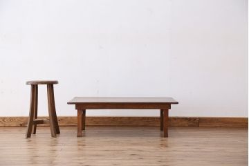 アンティーク家具　アンティーク　古い栓材の角ちゃぶ台