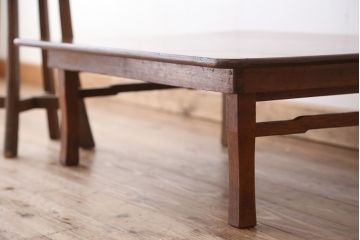 アンティーク家具　アンティーク　古い栓材の角ちゃぶ台
